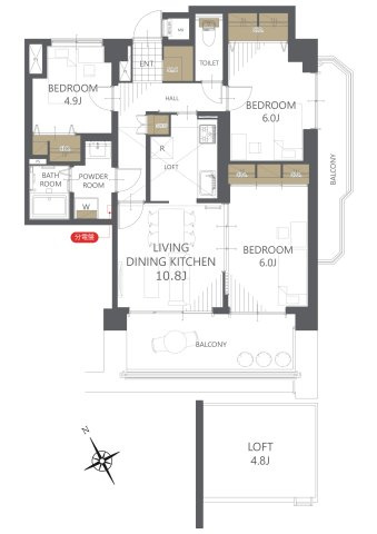 【間取り】ライオンズマンション河原町第２ 