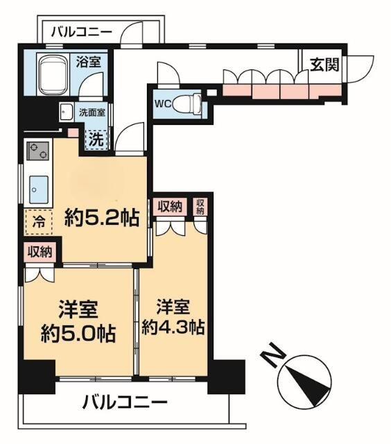 アート不動前の間取り