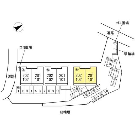 フ・ミール 5号館の区画図
