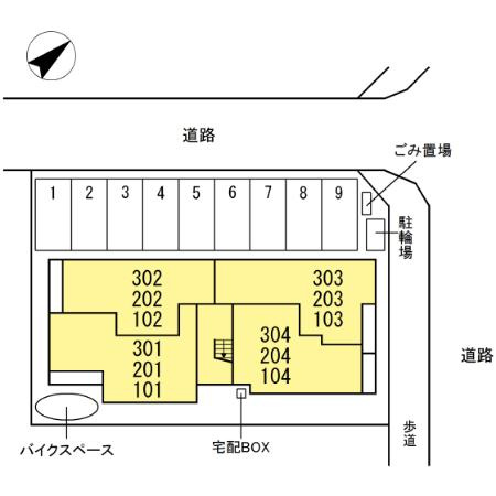 グランテリア庚午南の区画図