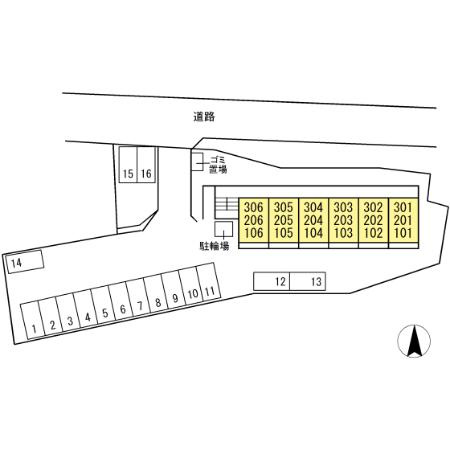 コートハウス坪井の区画図