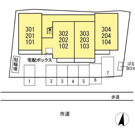 Ｃｌａｉｒ楽々園の区画図