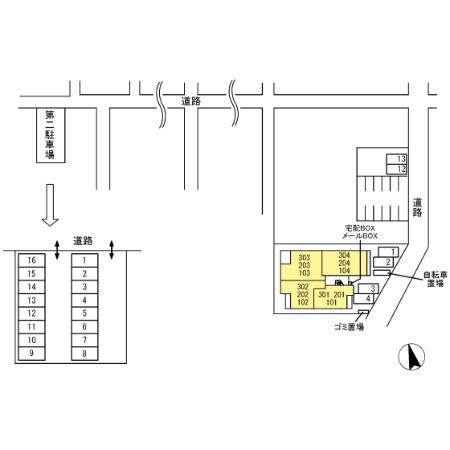 ＴＯＲＩＳＩＡ庚午中の区画図