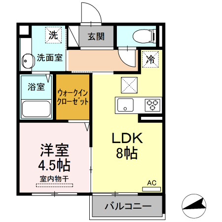 フローラル五月が丘 B棟の間取り