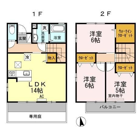 メルベーユ D棟の間取り