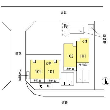 メルベーユ D棟の区画図