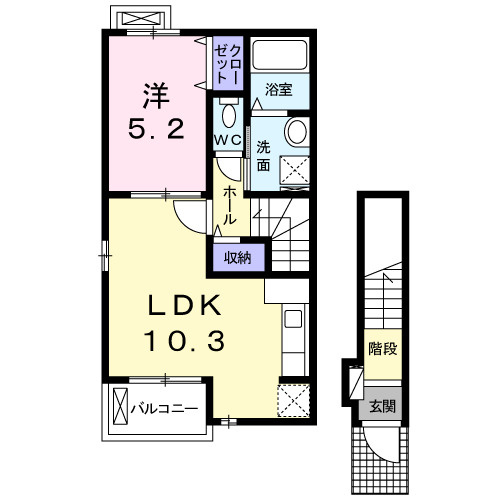 Ｔ’ｓ　ヴィラの間取り|間取図