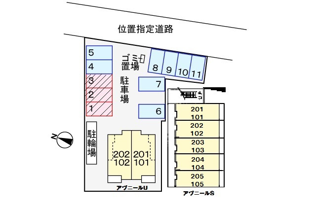 アヴニールＳの駐車場|駐車場