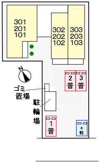 ティアラ　庚午中の駐車場|駐車場