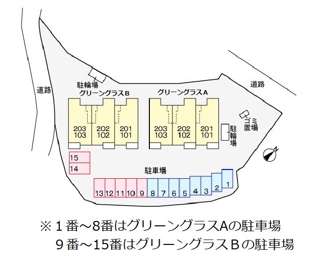 グリーングラスＢの駐車場|駐車場