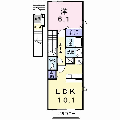 メゾンパルフェ　Ⅱの間取り|間取図