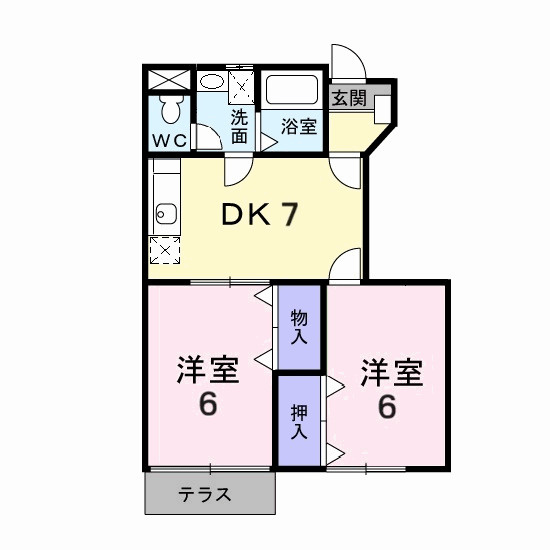 オリゾンテ宮浜Ⅱの間取り|間取図