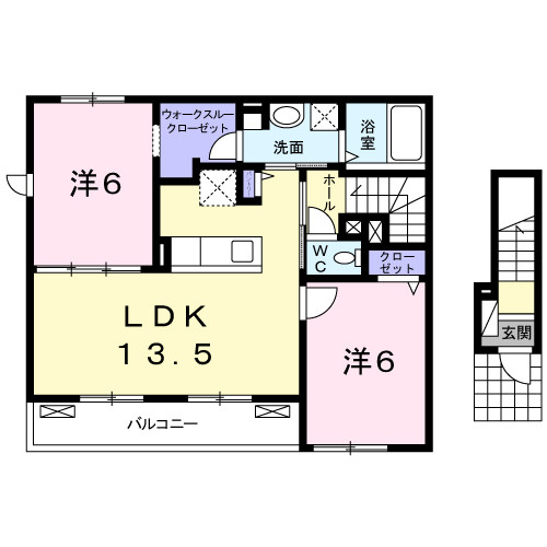 アリエッタＡの間取り|間取図