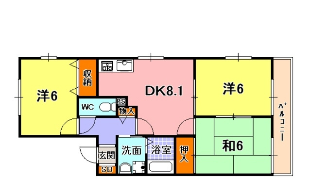 クレセント夙川の間取り