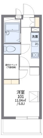 広島市佐伯区八幡東２丁目の賃貸マンションの間取り|画像2