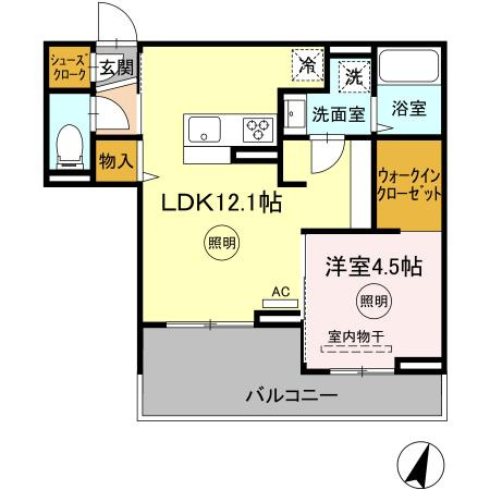 ルミナス空港東の間取り|使いやすい間取りです。