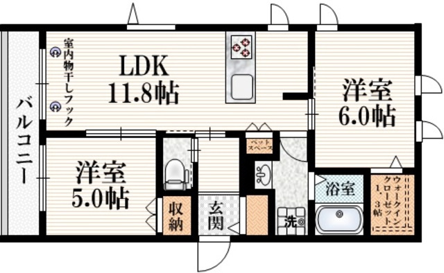 アーバンパレス北町の間取り|★角部屋３面採光★充実の設備★