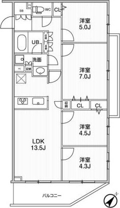 LIMERESIDENCE HIKIFUNEの間取り