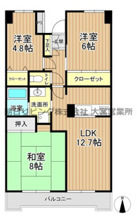 【間取り】 | グランドール大宮