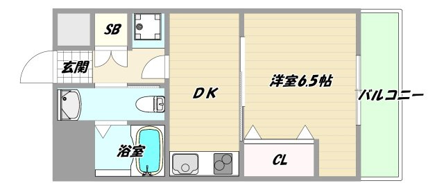 大阪市淀川区東三国１丁目の賃貸マンションの間取り