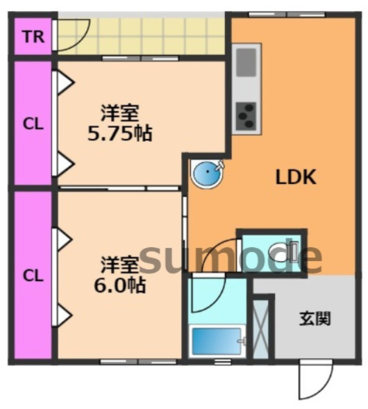 城第一マンションの間取り