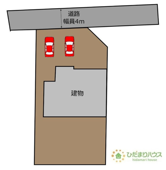 【区画図】 | 結城市大字結城　中古戸建 | 時間がない時もらくらくと車の出し入れができる並列駐車場を完備！！
