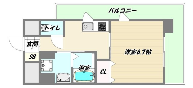大阪市淀川区木川東３丁目の賃貸マンションの間取り
