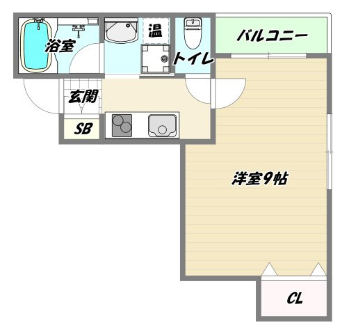 大阪市淀川区宮原５丁目の賃貸マンションの間取り