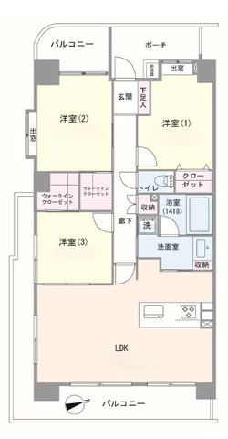 ロータリーパレス北千住の間取り