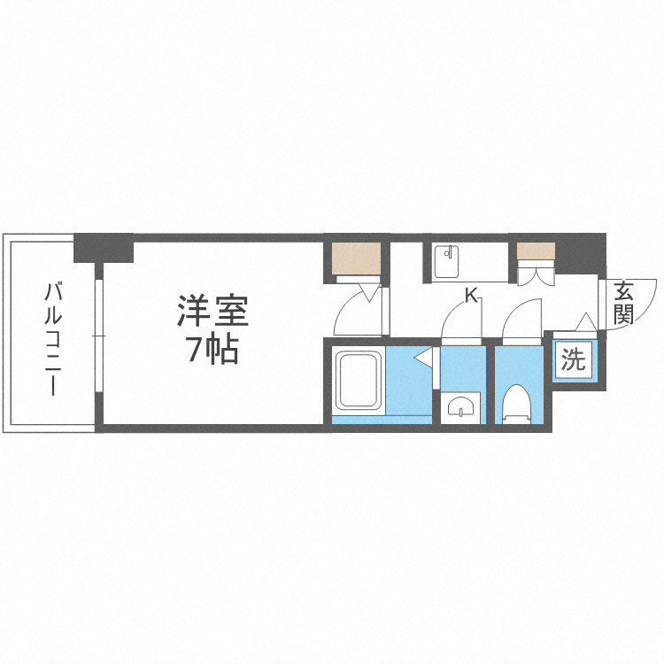 Fortuney北堀江の間取り
