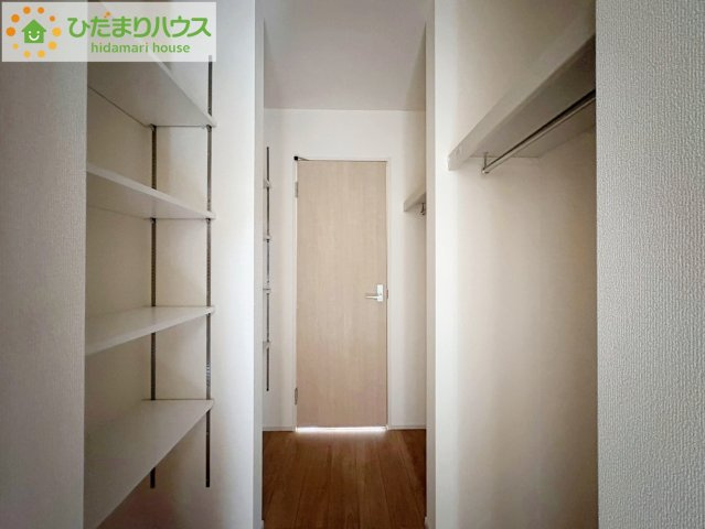 ひたちなか市中根9期　新築戸建　2号棟の収納|ご家族暮らしになると増える荷物もらくらく収納！大型ウォークインクローゼット完備♪