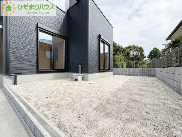 ひたちなか市中根9期　新築戸建　2号棟の庭|お庭付物件になります！お庭遊びや、プールなどお子様も大喜び(^^)