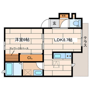 ＮＯＶＡハイツの間取り|間取りです。