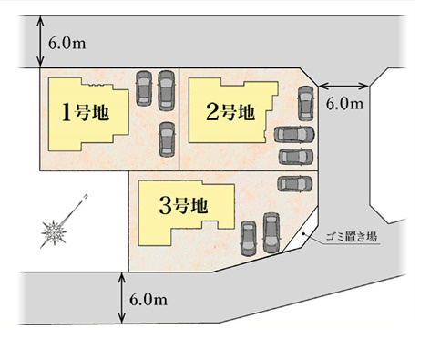 タマタウン益城台地西／上益城郡益城町広崎／3号棟の区画図