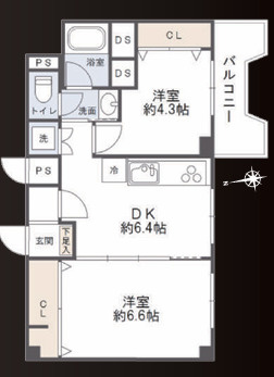 パシフィック門前仲町の間取り