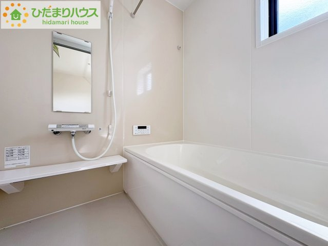 ひたちなか市中根9期　新築戸建　3号棟の浴室|ゆったり浸かれる広々バスルーム♪お子様とも一緒に入れます(^^)/
