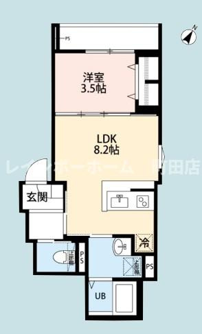 robot home 小田急相模原※初期費用分割あと払いサービス利用可能物件の間取り