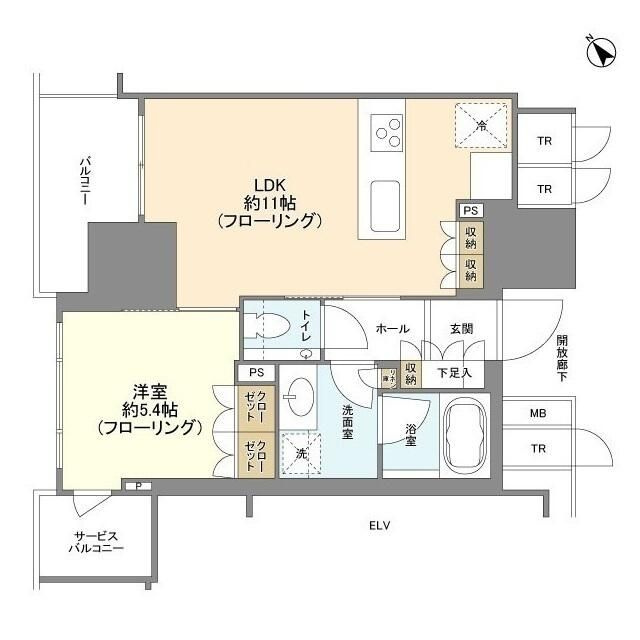 ブランズ愛宕虎ノ門の間取り