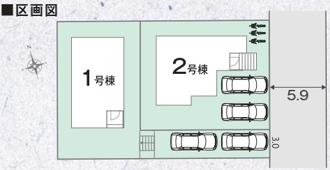 和泉市光明台2丁目新築戸建1号棟の区画図