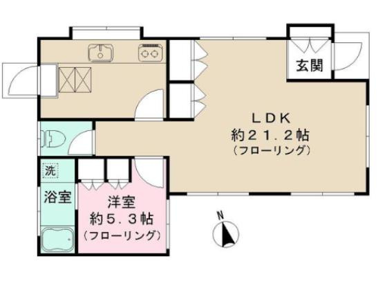【間取り】 | 宮坂３丁目戸建-定期借家2年-