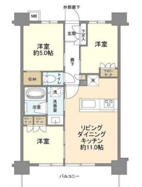 イニシア東京尾久の間取り|間取りです。