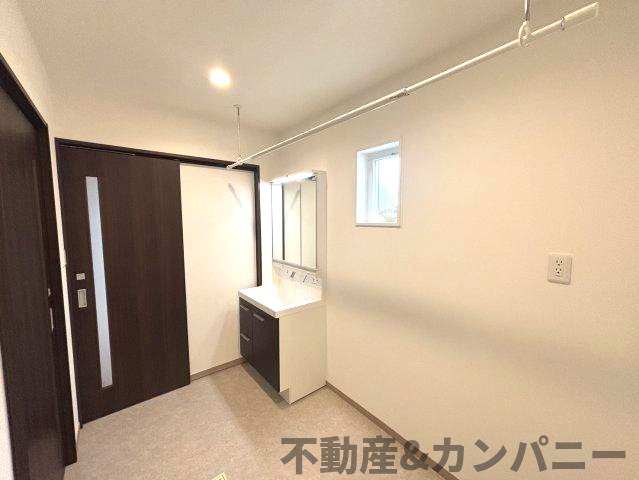 土居町新築分譲住宅　のランドリースペース|室内物干しがあります