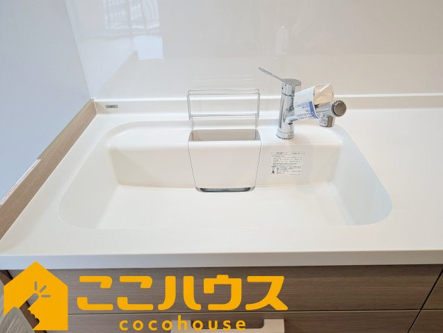 ライオンズマンション志真志のキッチン|洗い物のしやすいワイドシンク