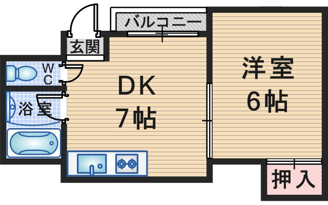 シャトル桜塚の間取り