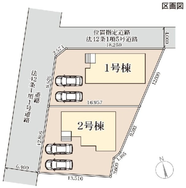 岩舟町静和　新築戸建5-1の区画図