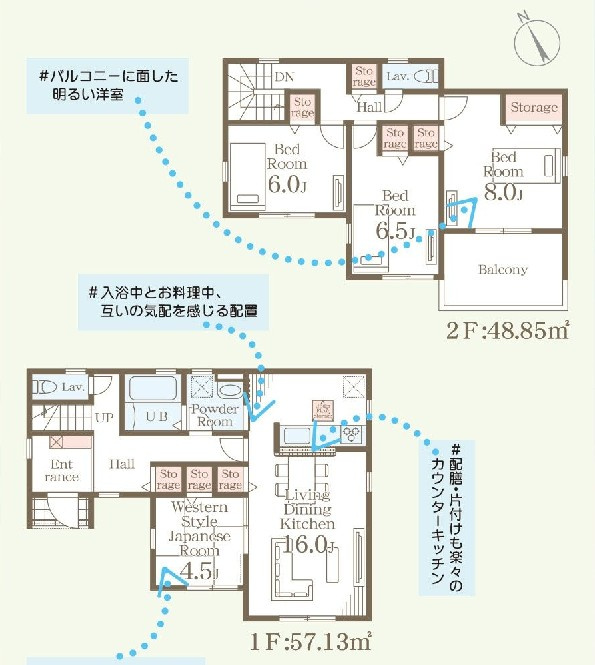 岩舟町静和　新築戸建5-2の間取り