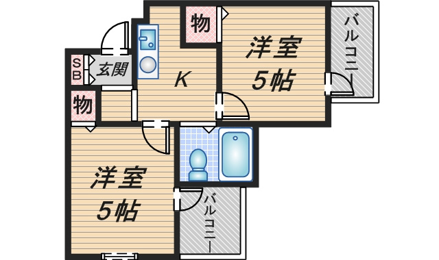 六龍苑岡町の間取り
