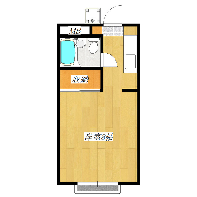 十条ベルクハイムの間取り|8帖のひろーいお部屋です！