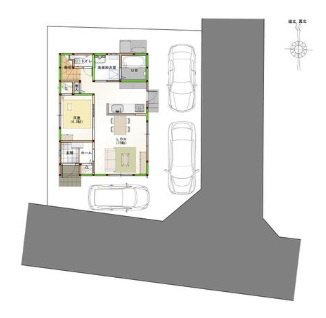 丸亀市土器町東　新築戸建４LDK　オール電化太陽光つきの間取り