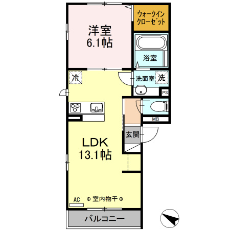 レクエルドKの間取り